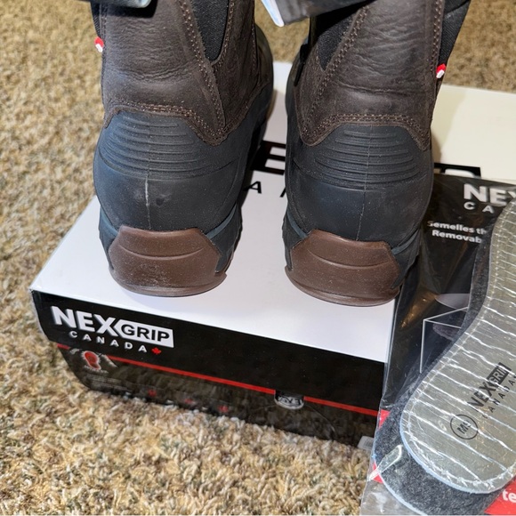 NexGrip Mens Ice Howard 2.0 Winter Boots Ice Spikes Brown WP Canada Size 9 New - Picture 10 of 10